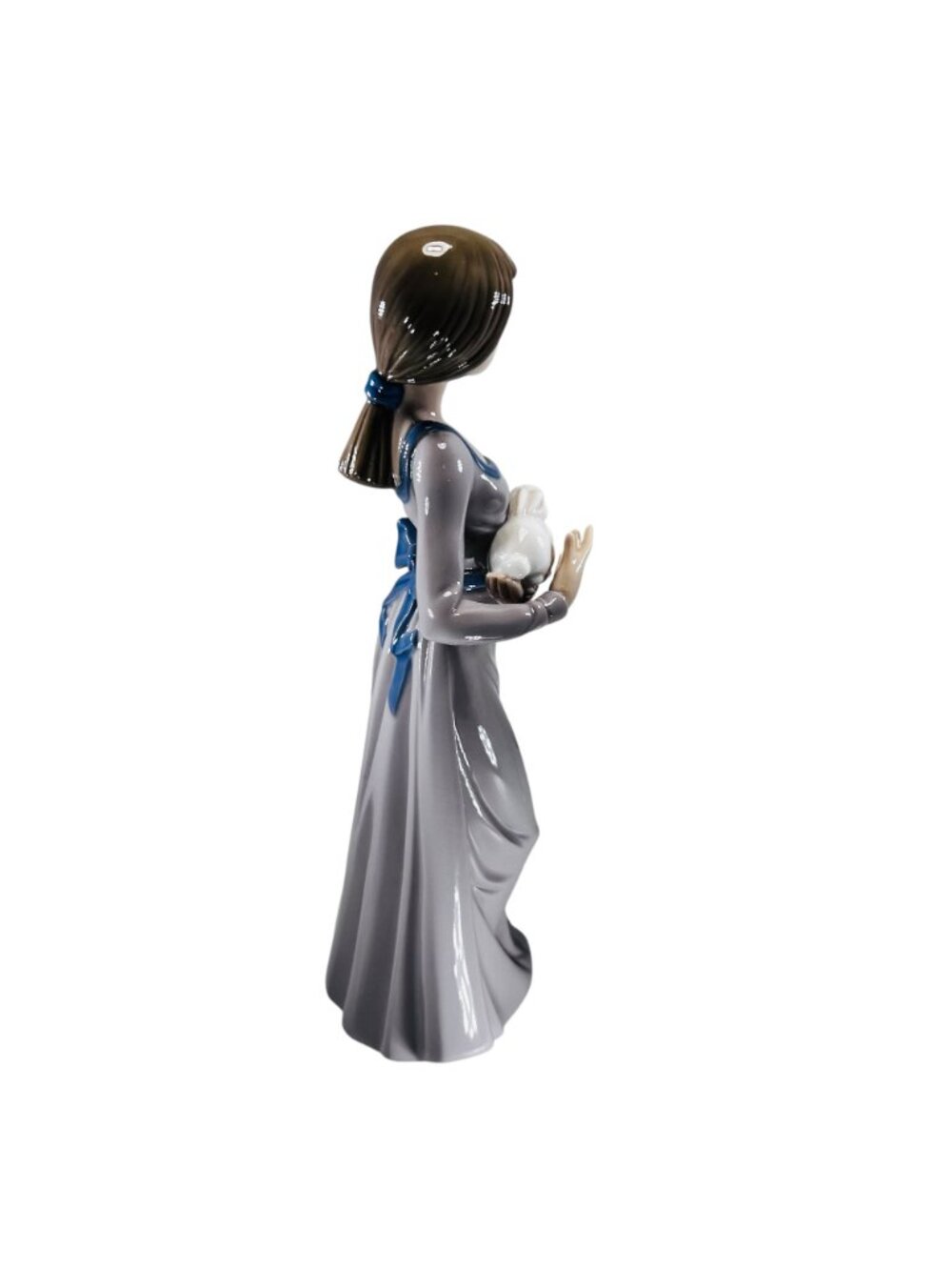 Nao by Lladro Precious Bundle Girl with Bunny Rabbit 1991 Daisa Figurine Spain - Picture 7 of 11